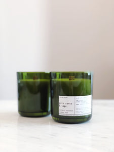 PALO SANTO & SAGE | VIRGIN COCONUT CRÈME WAX & WOODEN WICK CANDLE