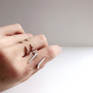 Parallel Talon Ring paired with our Talon Claw Ring